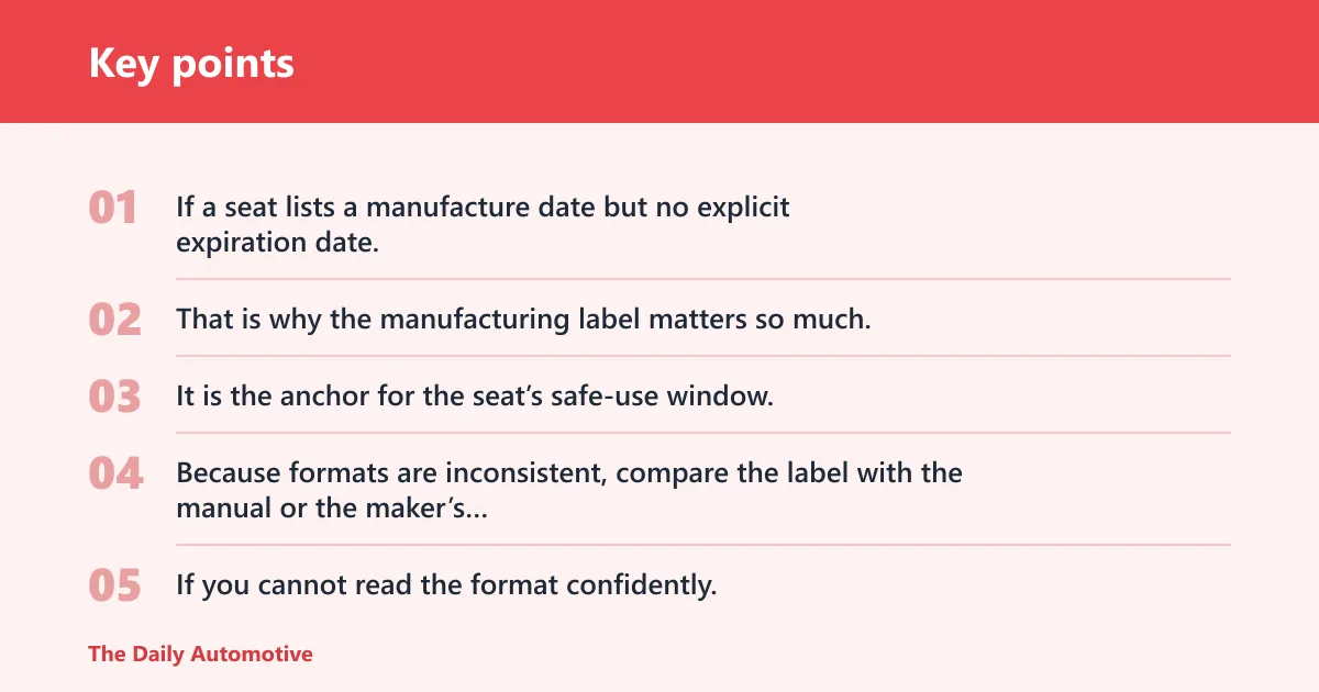Key points: What is the date of manufacture?