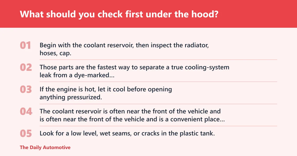Steps: What should you check first under the hood?