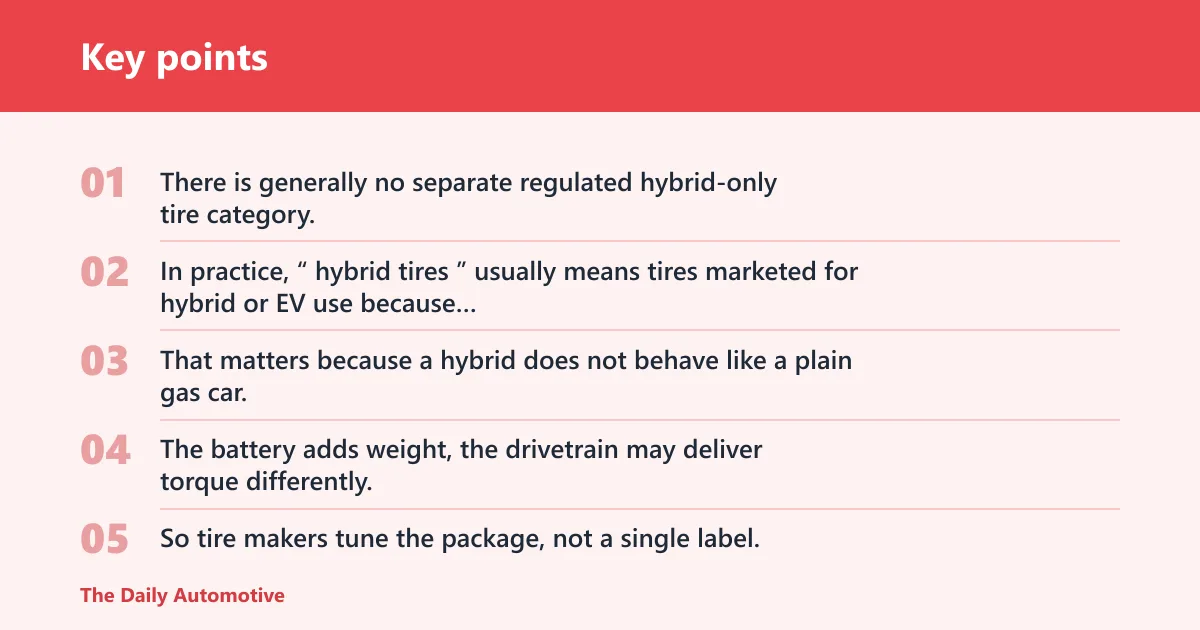 Key points: What are hybrid tires?