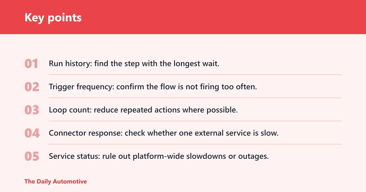Key points: How do you improve Power Automate performance?