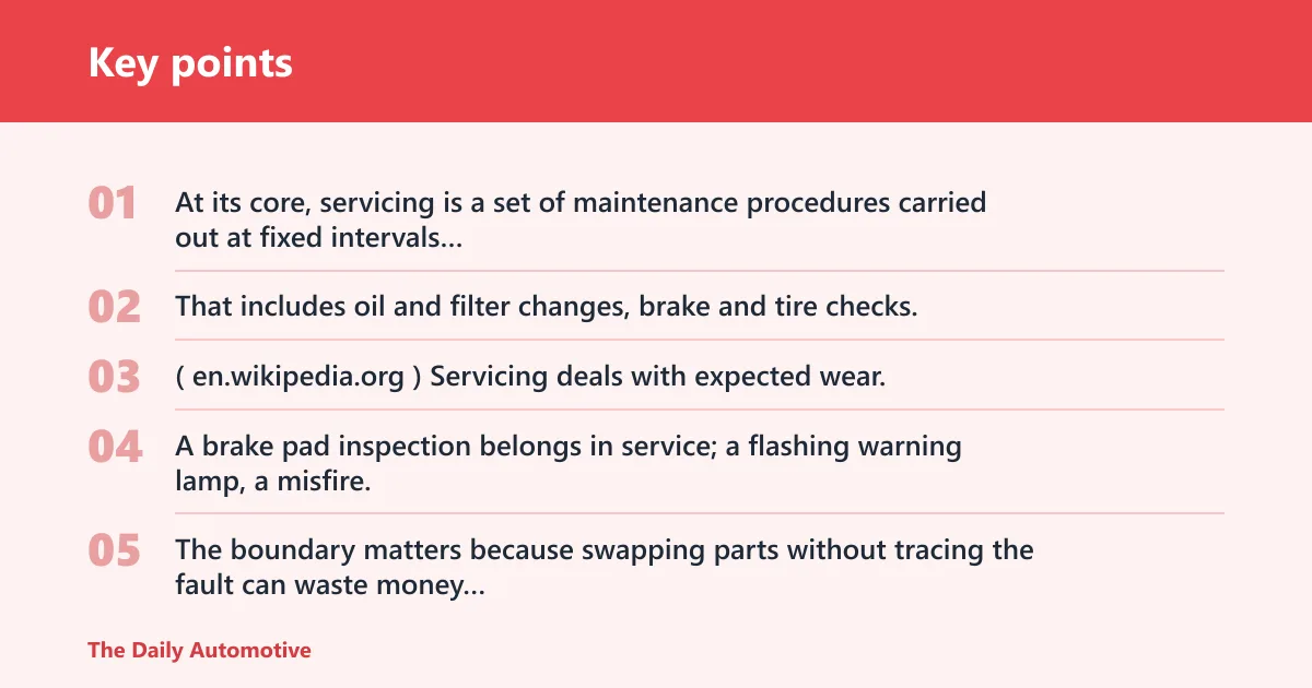 Key points: What is automotive servicing?