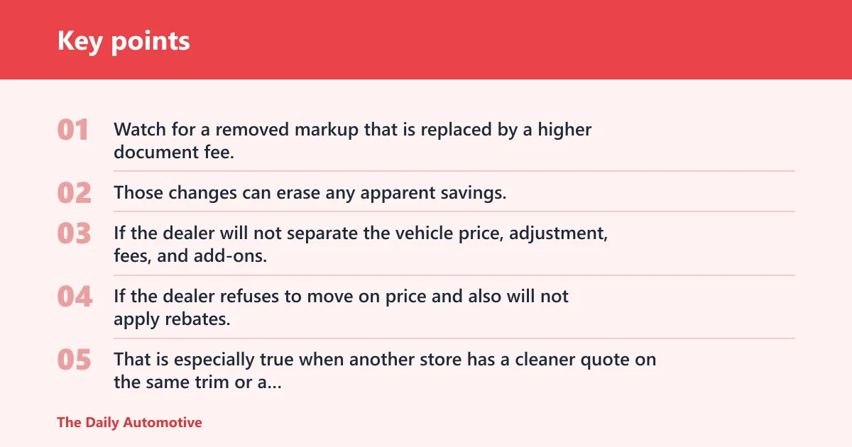 Key points: When to walk away