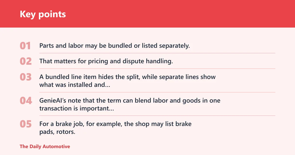 Key points: What work is usually included?