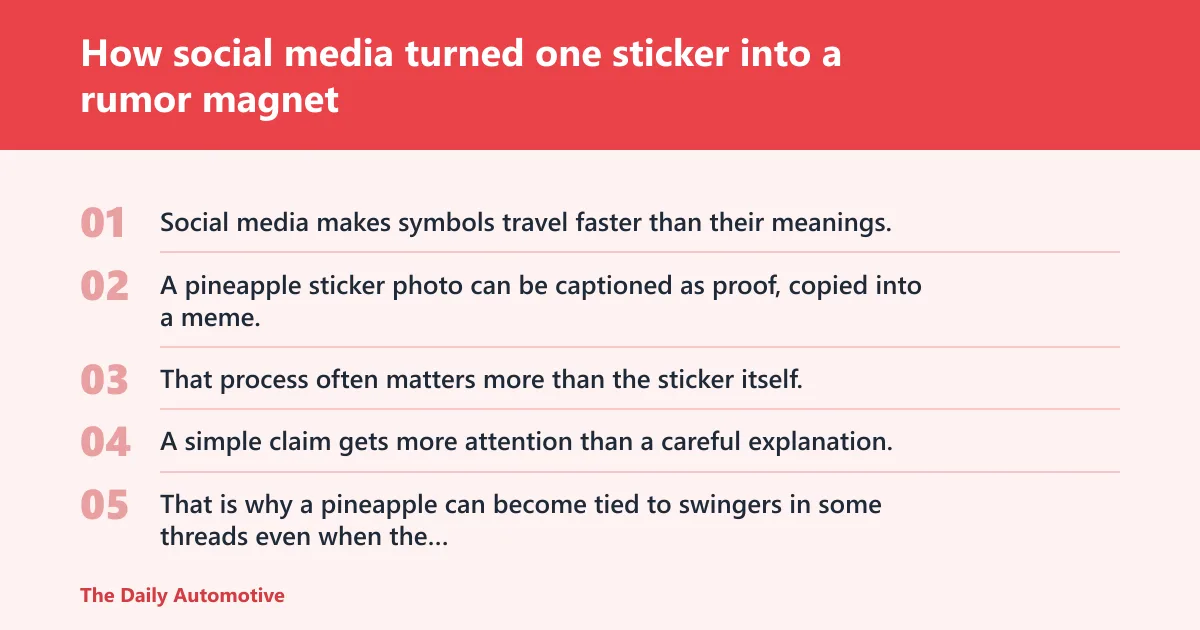 Steps: How social media turned one sticker into a rumor magnet