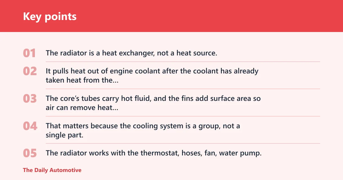 Key points: What a radiator does