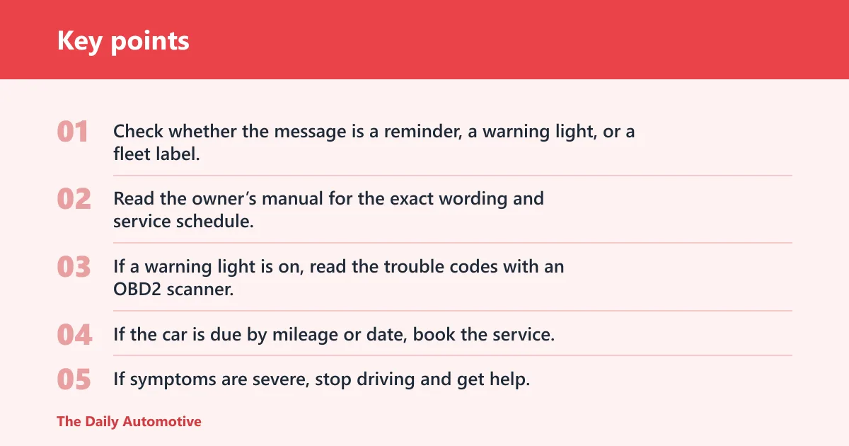 Key points: What does “service car” actually mean?