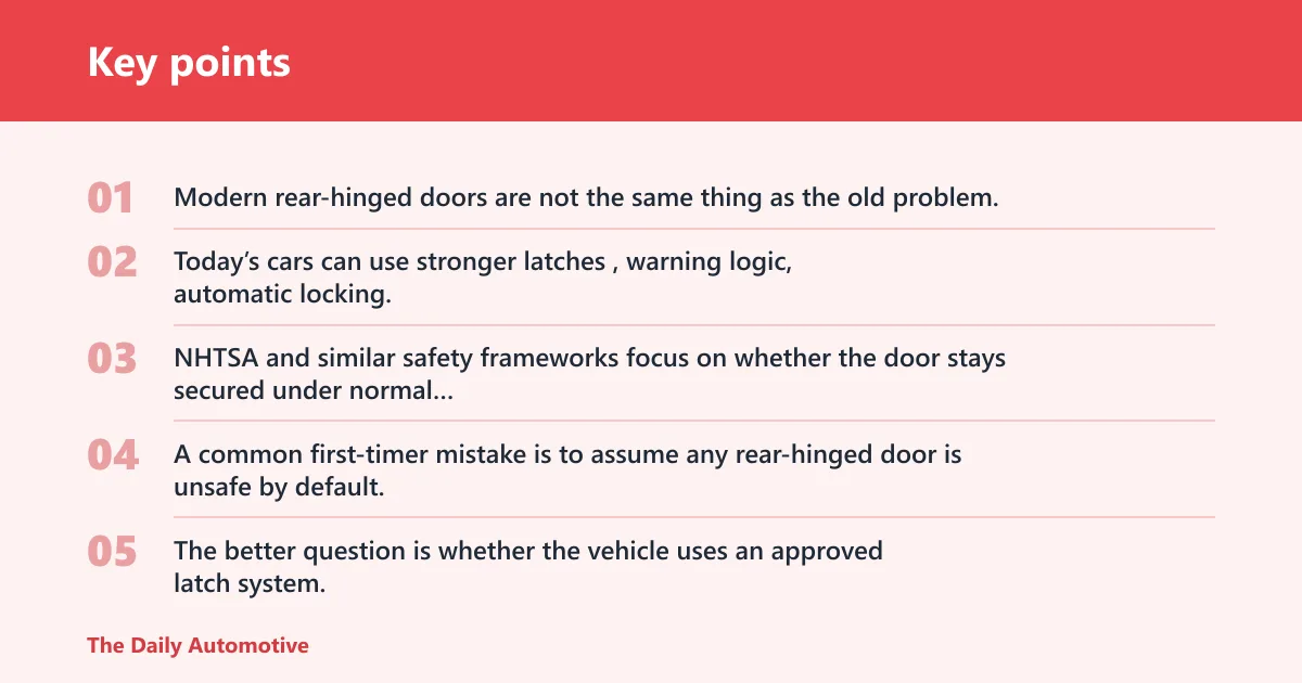 Key points: Are suicide doors actually dangerous?