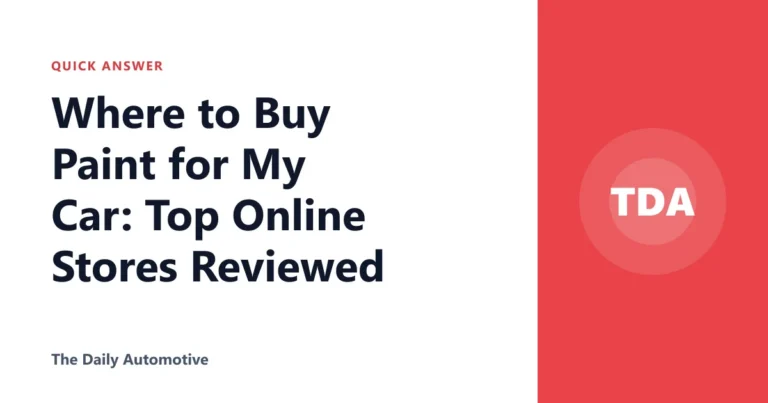 Where to Buy Paint for My Car: Top Online Stores Reviewed