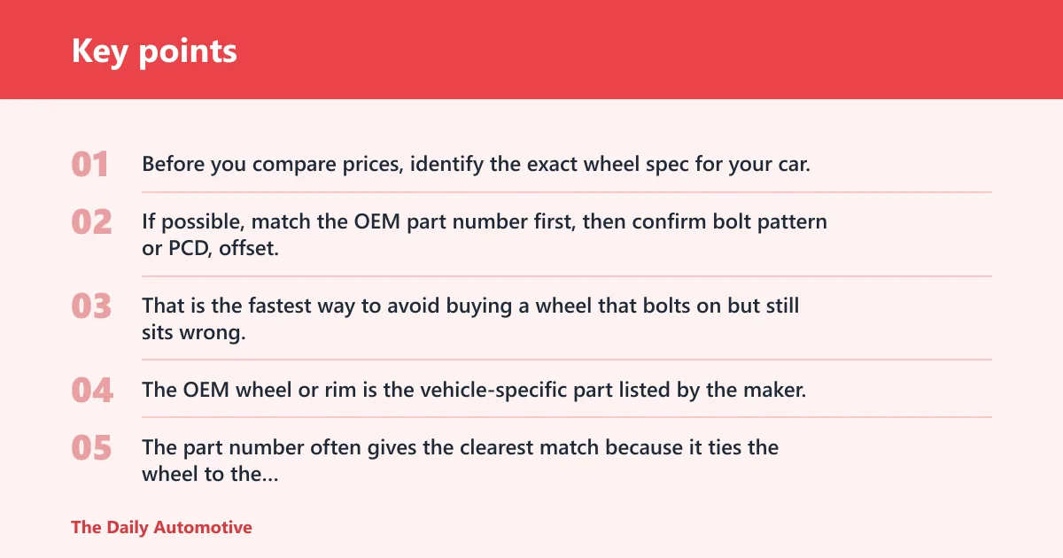 Key points: Start with your wheel fitment