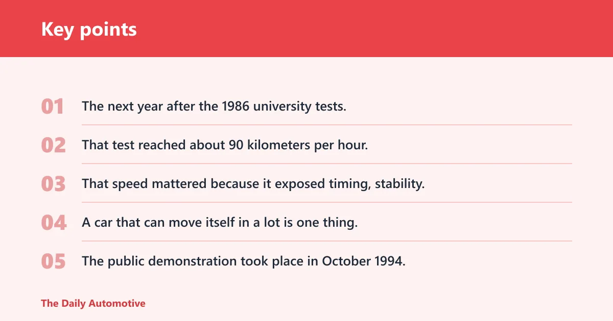 Key points: Driverless cars history timeline