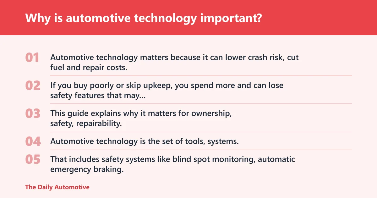 Steps: Why is automotive technology important?
