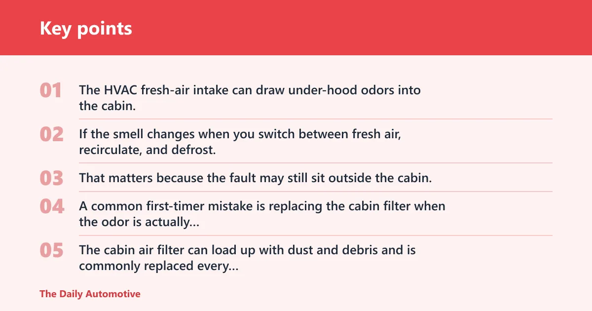 Key points: Why does my car heater smell bad?