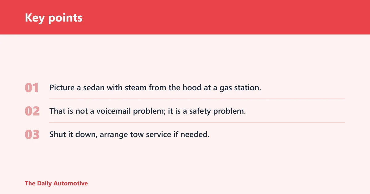 Key points: Mechanic callback checklist