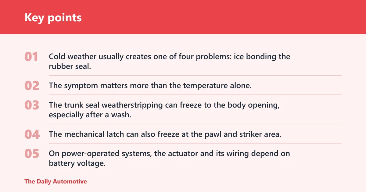 Key points: Why is my trunk stuck shut?