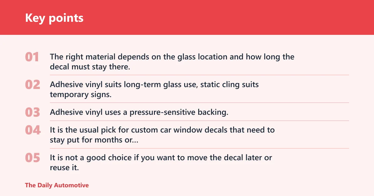 Key points: Which decal type should you choose?
