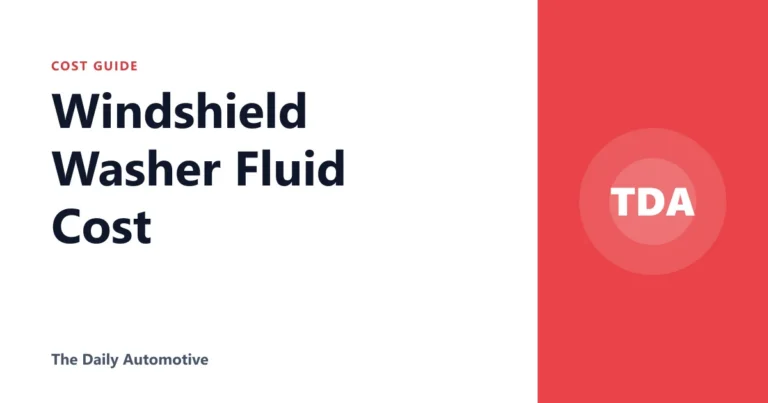 Windshield Washer Fluid Cost