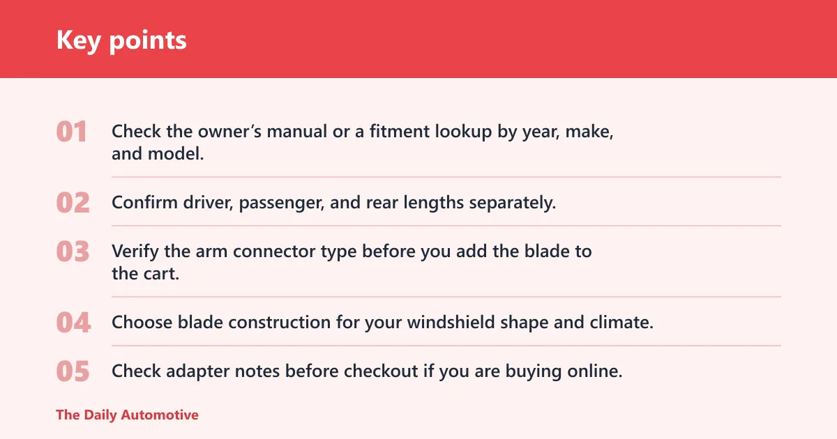Key points: How do you find the right wiper size?