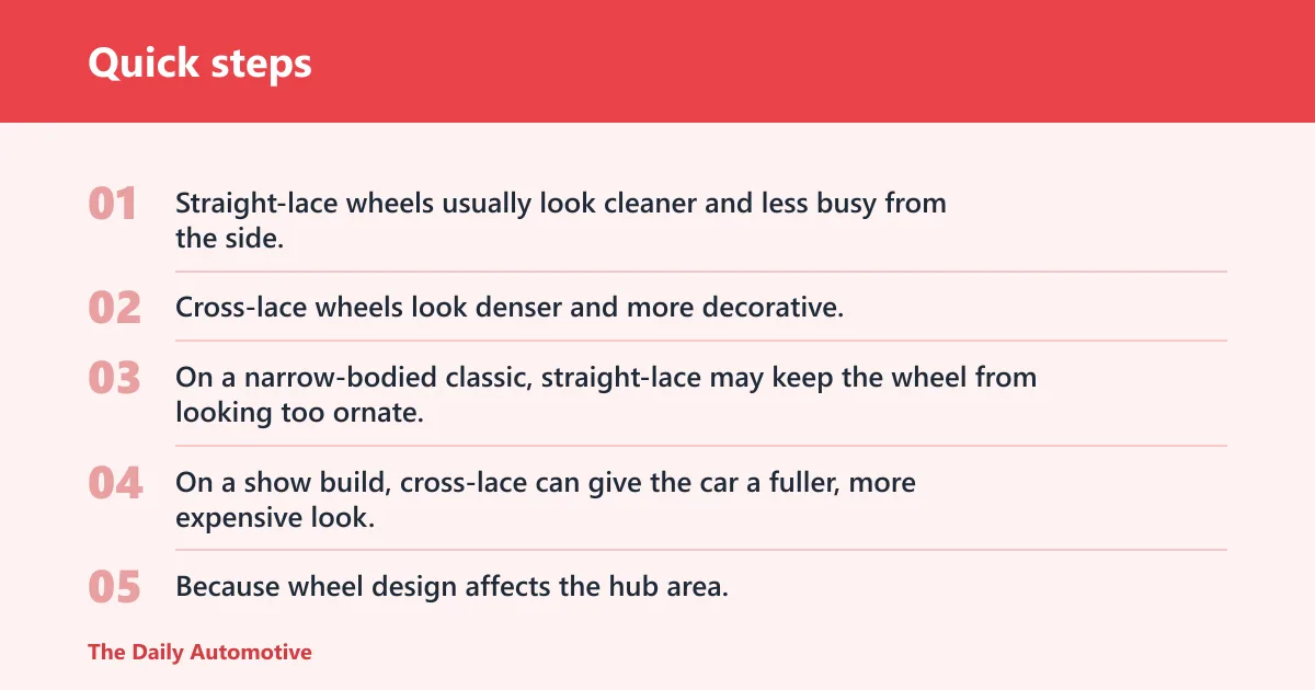 Quick steps: What is the difference between straight lace and cross lace wire wheels?