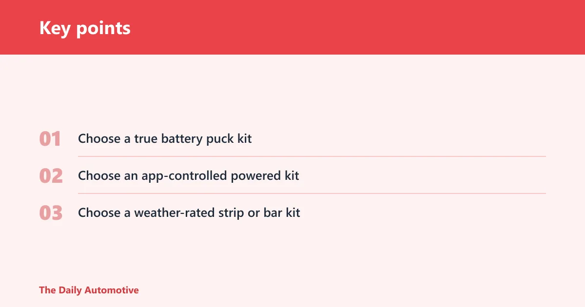 Key points: How do you choose the right kit?