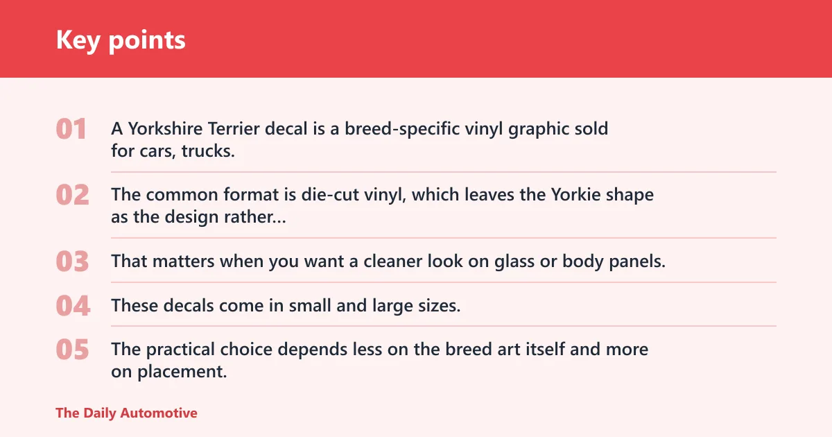 Key points: Yorkie decal buyer’s guide