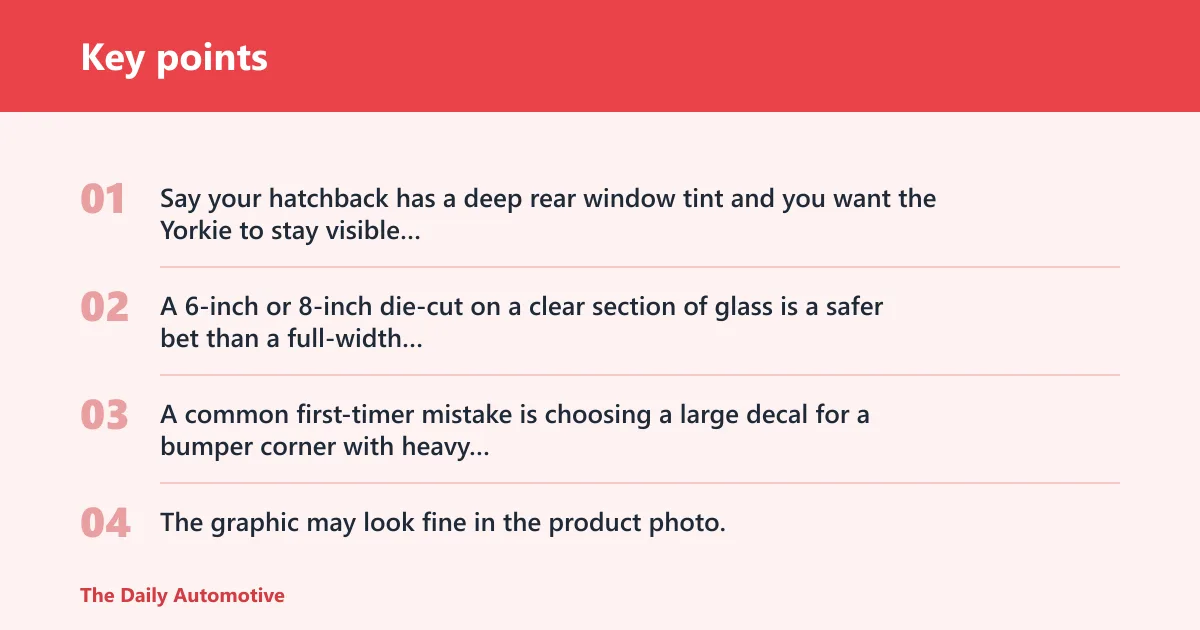 Key points: Window decal decision table