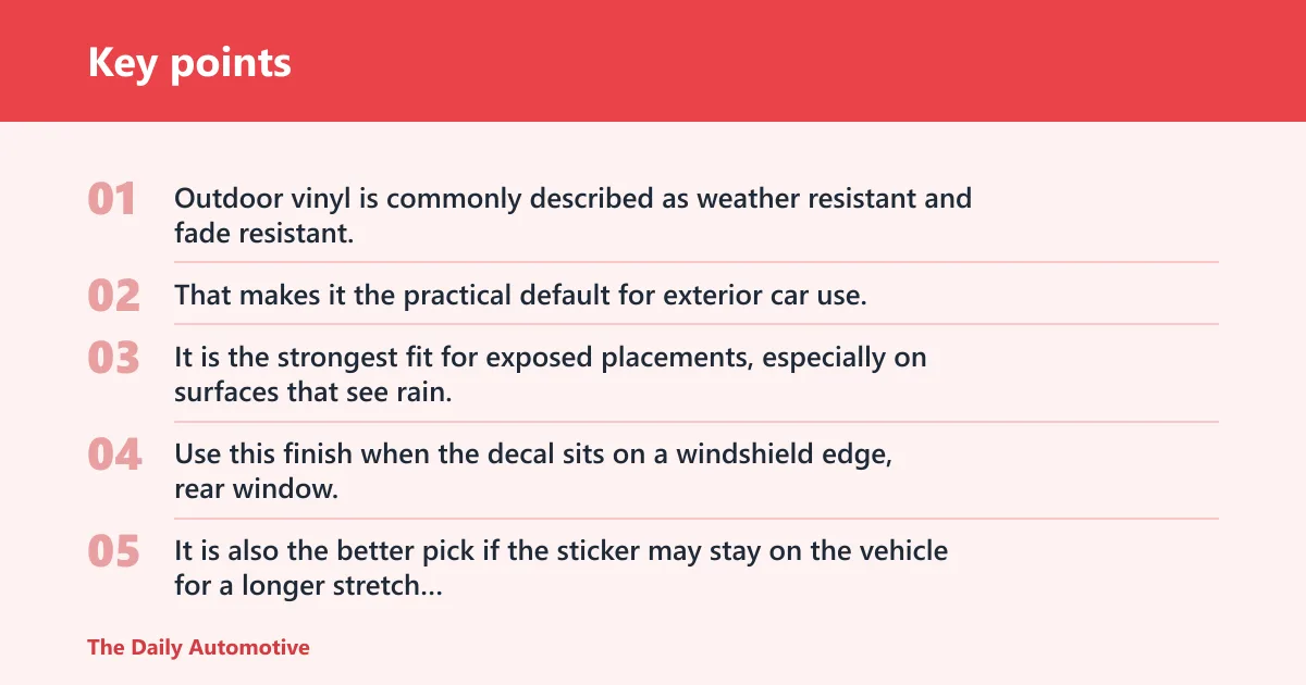Key points: Which finish fits your car?